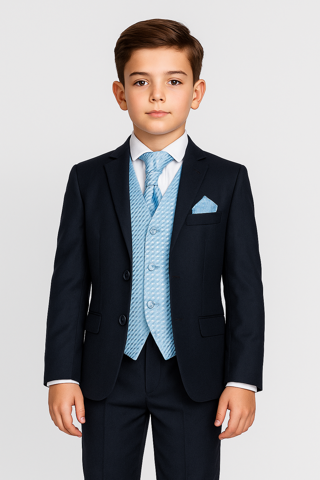 Boys 5 PC Navy Dinner Suit - Navy Blue